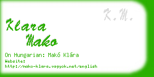 klara mako business card
